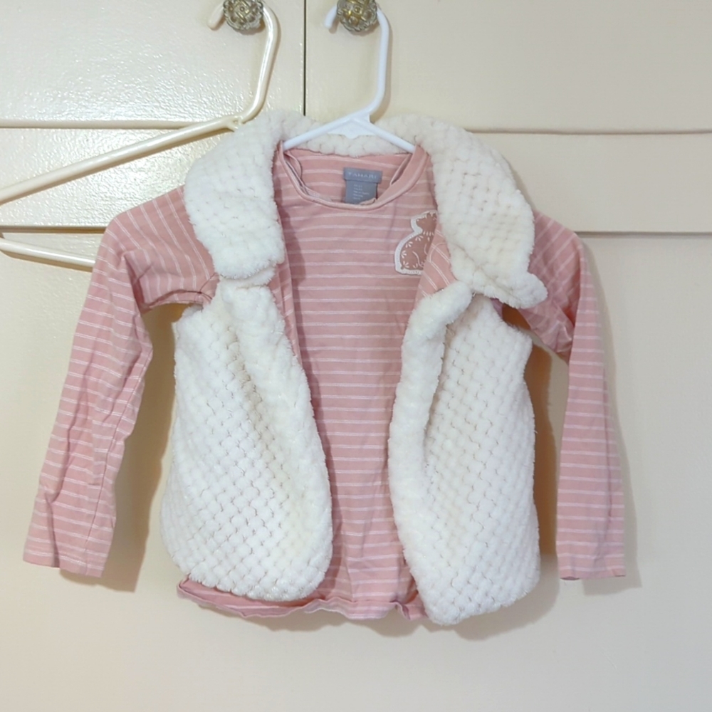 Tahari girls top + vest. Size 5